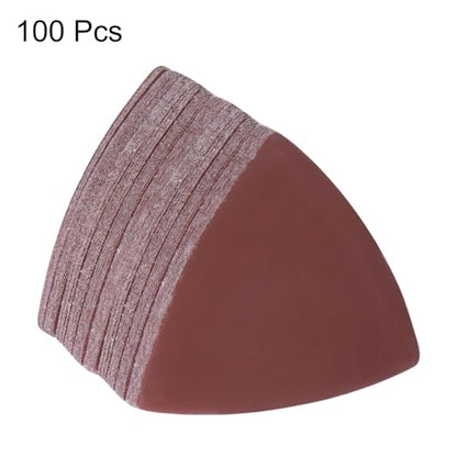 HARFINGTON 100pcs Triangular Hook & Loop Sandpapers 2000 Grits 3-1/8" Aluminum Oxide Sanding Pads Random Orbital Mouse Detail Sander Papers Oscillating Multi Tool Sheets - size: 2000 Grits