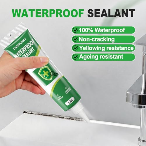Silicone Caulk 5.3 Fl Oz Squeeze Tube Waterproof 1 Pack - size: 5.3 OZ