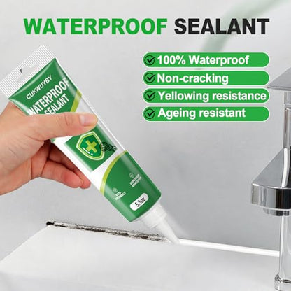 Silicone Caulk 5.3 Fl Oz Squeeze Tube Waterproof 1 Pack - size: 5.3 OZ