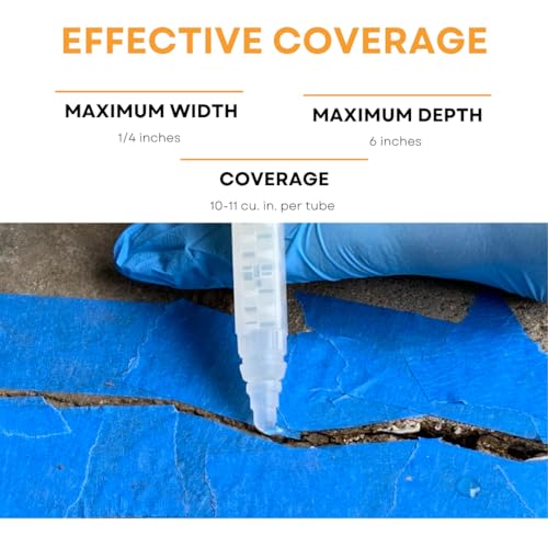 Epoxy Crack Repair - 6 Ounces, Crack Filler for Concrete, Brick, Leaks