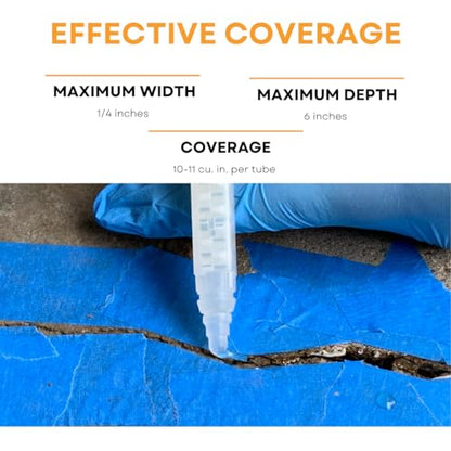 Epoxy Crack Repair - 6 Ounces, Crack Filler for Concrete, Brick, Leaks