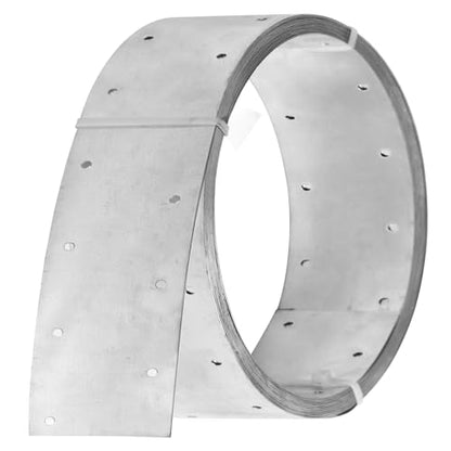 32ft Metal Strapping,3-1/8"Width Perforated Steel Coil Strap - size: Width:80mm(3-1/8")