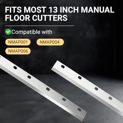 13" Laminate Flooring & Siding Replacement Blade, Compatible with Norske Tools NMAP002, 2100009, Cuts Fiber Cement Board, Engineered Wood, Vinyl Siding, Silver(Oval Hole) - color: Silver - Oval Hole