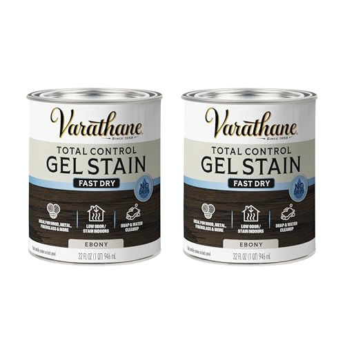 Varathane Total Control Gel Stain - color: Ebony, size: Quart (Pack of 2)