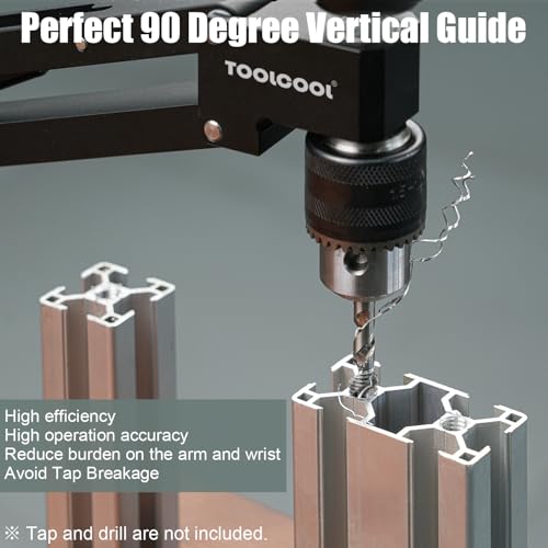 Desktop Tapping Arm Flexible Arm 90° Tap Guide Jig for Aluminum Extrusion