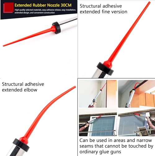 2 PCS Long caulking extension nozzles for Sausage Caulking Gun