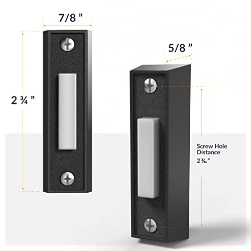 Newhouse Hardware BT4BL Doorbell Button, Black - color: Black, size: Lighted