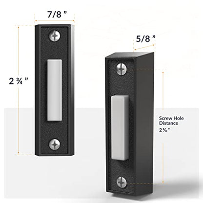 Newhouse Hardware BT4BL Doorbell Button, Black - color: Black, size: Lighted