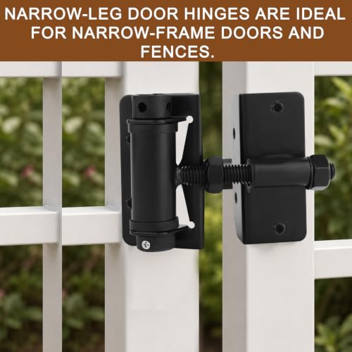 NQEUEPN 2pcs Heavy Duty Self Closing Gate Hinges with Adjustable Tension