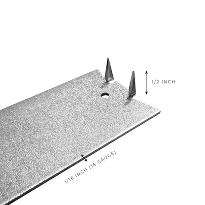 100-Pack 1.5" x 3" 16 Gauge Galvanized Steel Nail Plates for Wood Studs - Wire Plumbing Protection with Spike & Screw-Ready Mount Stud Guards - size: 100 Pack
