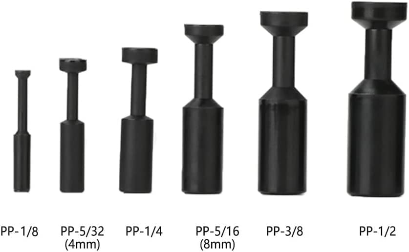 60 Pcs Push to Connect Fittings, Cap Style Pneumatic Blanking Plugs, Push-to-Connect Fitting Plug, Fittings for 1/8 5/32 1/4 5/16 3/8 1/2 Inner Dia Tube Connect - style: Air Plug Fittings(60pcs)