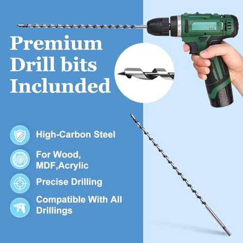 10 x 430mm (Slightly Larger Than 3/8" x 17") Wood Auger Drill Bit - 1pcs - size: 10x430mm (Slightly Larger 3/8 x 17")