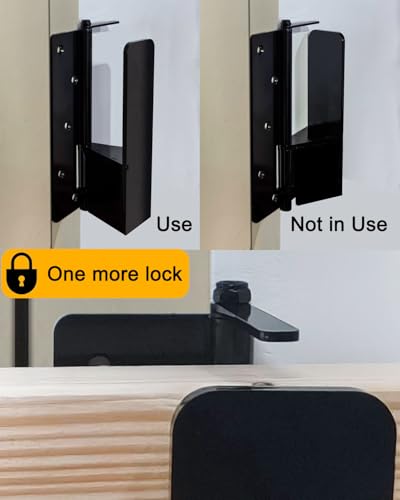 TUPSKY 2x4 Door Barricade Brackets, Foldable Heavy-Duty Holder, 2-Pack