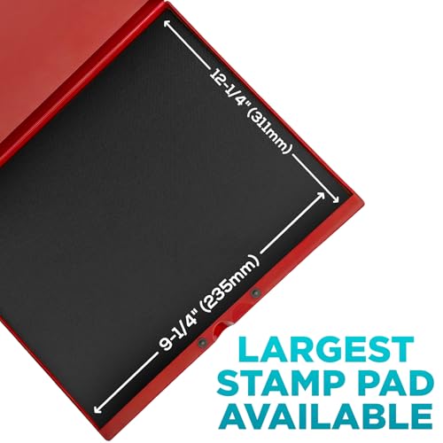 MaxMark Industrial Stamp Pad - Extra Large 9.25" x 12.25" Stamp Pad - Black Ink - color: Black, size: 9.25" x 12.25"