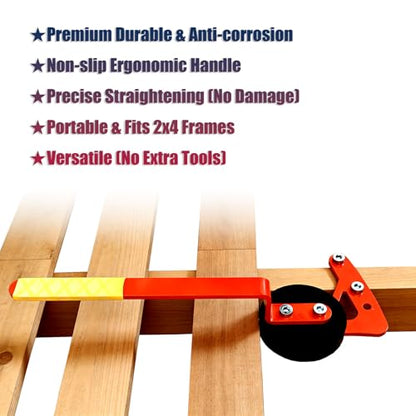 Deck Board Straightener Tool, Rebar Bender, Orange