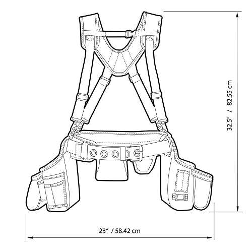 ToughBuilt - Framer Suspension Rig, Quick-Adjust Straps, TB-303-6 - size: Framer Suspension Rig (Small Pouches)