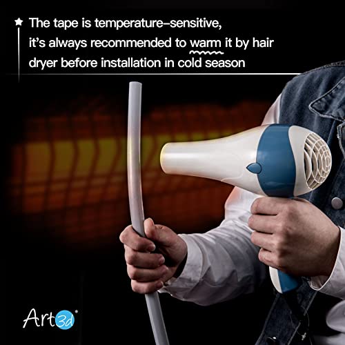 Art3d 25 ft Peel and Stick Tile Edge Trim for Backsplash, Stainless Steel - color: Stainless Steel, size: 25 Feet