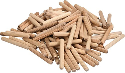Wood Dowel Pins - Fluted - 1/4" Diameter (1/4" x 2", 100) - size: 1/4" x 2"
