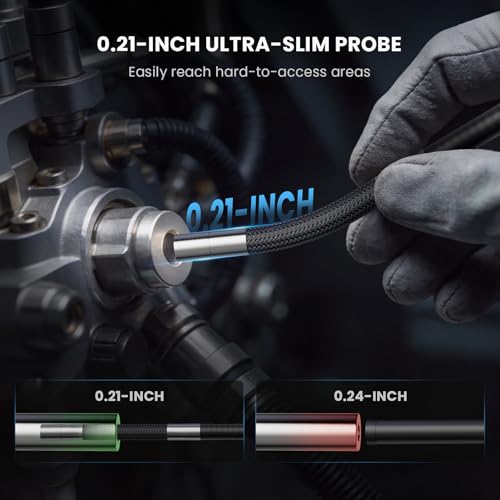 Ralcam Two-Way Articulating Borescope for Mechanic Automotive HVAC Wall - size: 5FT