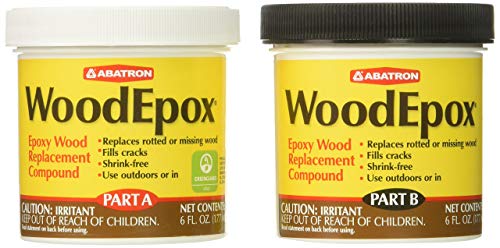 Abatron 1 Kit WoodEpox Epoxy Wood Replacement Compound, 12 oz Kit, Part A & B