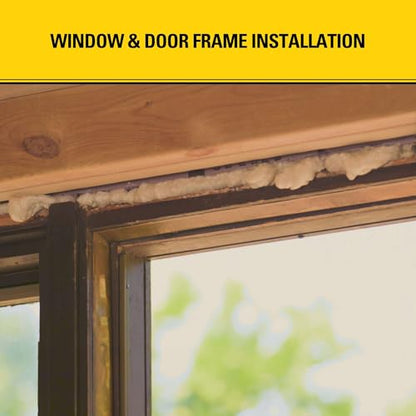 Stanley F902 Window & Door Foam Sealant (12x12 Oz.) – Low Expansion Polyurethane Insulating Spray Foam | Gaps and Cracks Filler for Window & Door Frames, Waterproof Sealant with Straw | 12 Oz. 12 Pack - size: 12 Pack