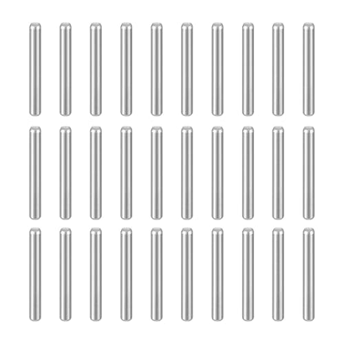 HARFINGTON 50pcs Dowel Pins M1.5(1.5mm) x 12mm 304 Stainless Steel Cylindrical Shelf Support Peg Pin Rod Fasten Elements for Metal Devices Wood Furniture DIY Installation, Silver - size: M1.5 x 12mm