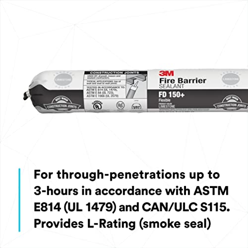 3M Fire Barrier Sealant FD 150+, Limestone Color, 20 fl oz Sausage Pack - color: Limestone, size: 20 Fluid Ounce (US)