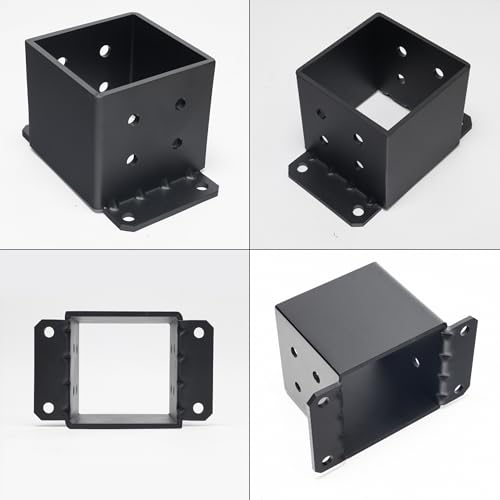 2 PCS 6x6 Post Base, 4.2mm Heavy Duty Steel Post Anchor Brackets