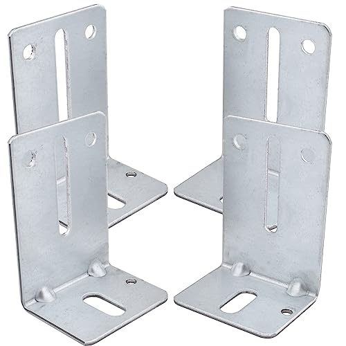 4 Pack Garage Door Track Jamb Bracket, Heavy Duty 12 Gauge Steel Garage Door Parts, Garage Door J10 Track Bracket for Garage Door Reinforcement (115mm) - size: 115mm