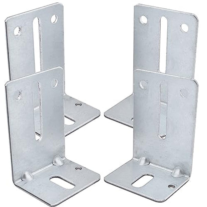 4 Pack Garage Door Track Jamb Bracket, Heavy Duty 12 Gauge Steel Garage Door Parts, Garage Door J10 Track Bracket for Garage Door Reinforcement (115mm) - size: 115mm