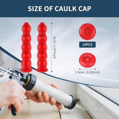 Zonon 35 Pcs Caulk Caps Caulk Saver Finishing Tool Tube Covers