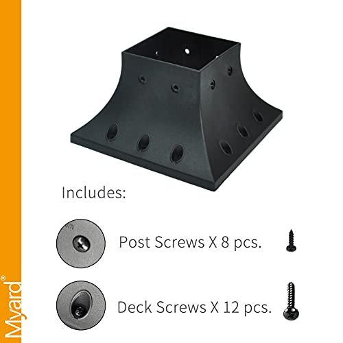 Myard 2-Pack 4x4 Post Base Cover (Actual 3.5x3.5 Inches) Skirt Flange - size: Post Base 4x4 (Qty 2)