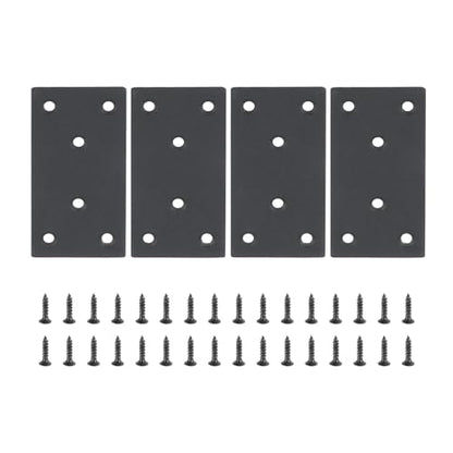 dophee 4PCS Black Stainless Steel Flat Mending Plates, 1.97" x3.94 - size: 100mm/3.94"