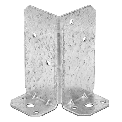 4 Pairs 4x4 Post Anchor Bases, Adjustable Retrofit Post Base, Silver