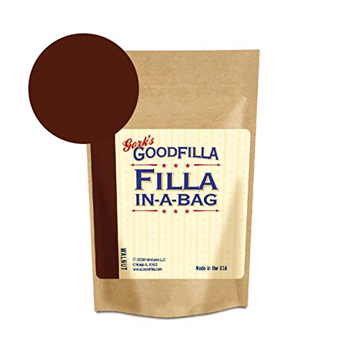 GoodFIlla Walnut, 4 oz, Wood and Grain Filler powder, Stainable, Paintable, Sandable, Versatile | Zero Waste - color: Walnut, size: 4 oz