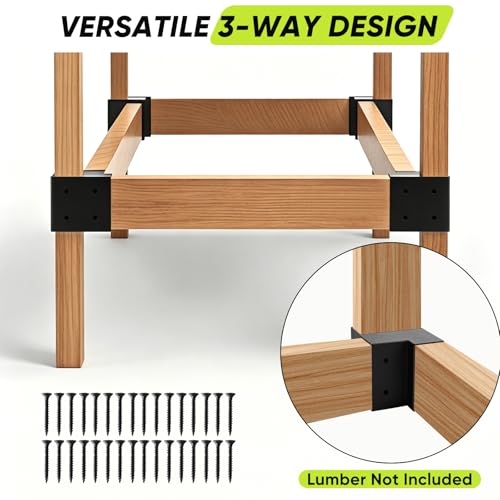 8-Pack Heavy Duty Workbench Brackets Right Angle Brace for 2x4 Wood - size: 2x4