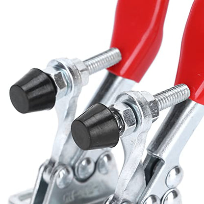 Toggle Clamp Fixture, 2Set Hold Down LD GH‑201‑A Clamping Quick LDGH 201AHand Clamps, Clamp, Hand Tools 30kg Holding Capacity GH201A Nonslip Red Tools, Horizontal with Acity for