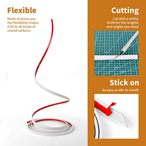 WOWSTAR Peel and Stick Molding Trim, 10 ft, White - color: White, size: 10 Feet