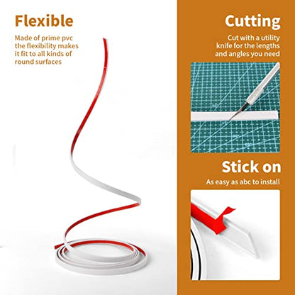 WOWSTAR Peel and Stick Molding Trim, 10 ft, White - color: White, size: 10 Feet