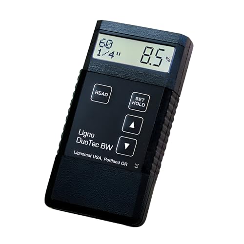 Lignomat BW Dual Depth Moisture Meter Concrete Moisture for Home Floor Inspection, Flooring, Woodworking & Water Damage - Humidity Detection & Moist Meter for Wood, Floor, Furniture