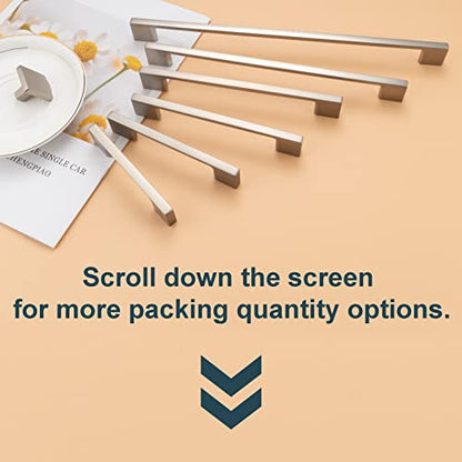 KOOFIZO 10 Pack 5 in Brushed Nickel Cabinet Pulls, Drawer Handles P01 - color: Brushed Nickel, size: 5" CC - 10Pcs