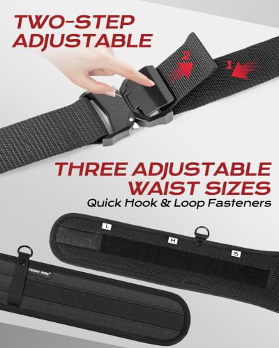 Heavy Duty Tool Belt with 2 Tool Pouches, Adjustable Work Belt for Electrician Carpenter DIYer, Men's Utility Pouch Combo Set for Construction
