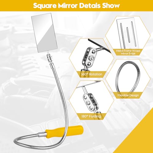 Telescoping Inspection Mirror Set – 360° Viewing for Auto & Home Use