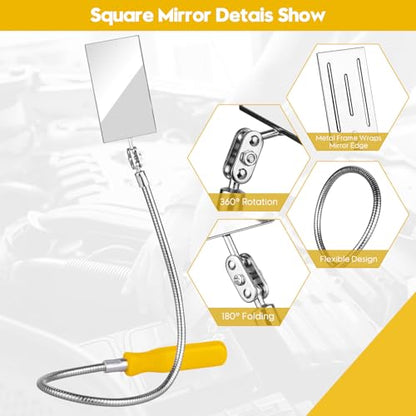 Telescoping Inspection Mirror Set – 360° Viewing for Auto & Home Use