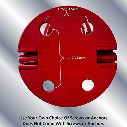 Keyfit Tools Low Profile Anchor Plate (4 Pack) Concrete Deck Patio Trailer Garage Floor Asphalt Driveway Bike Lock Anchor Point Use Your Screws Or Concrete Anchor & Tie Downs Ratchet Straps