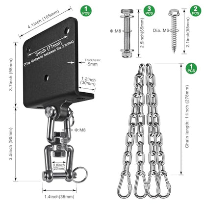 SELEWARE Heavy Duty Punching Bag Hanger, Steel I Beam Clamp for Heavy Bag - color: D: Beam Mount Punching Bag Hanger with Chain