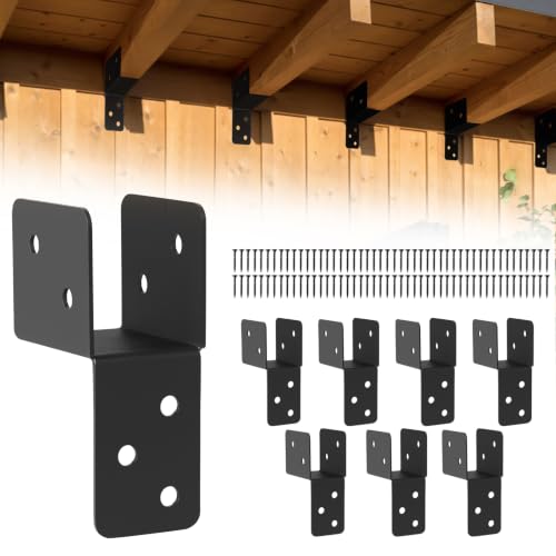 8-Pack 2x4 Post Caps Tie Bracket Beam Header Strap Mount for Wood - size: 2''X4'', style: Style 2