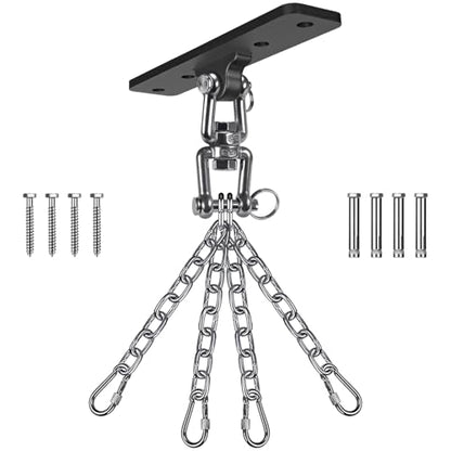 SELEWARE Heavy Duty Punching Bag Hanger, Steel I Beam Clamp for Heavy Bag - color: H: Ceiling Mount Punching Bag Hanger with Chain