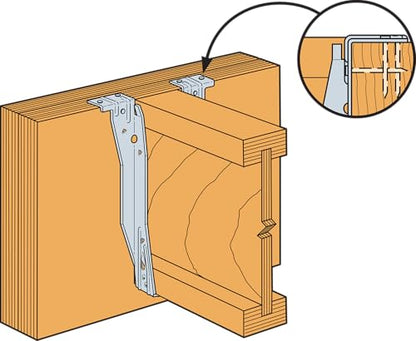 Simpson Strong-Tie ITS1.81/11.88 ITS I-Joist Top-Flange Hanger with Snap-in Bottom Flange - for 1-3/4 in. x 11-7/8 in. Engineered Wood, 18-Gauge Zinc-Galvanized Steel Construction