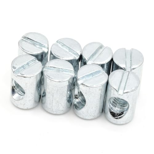 ReplacementScrews M6 x 16mm Cross Dowel Barrel Nuts with Centered Hole